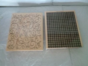 (2) Stampin' Up! Stampers - Pindot Plaid & Soft Swirls - Mounted - New - Picture 1 of 4