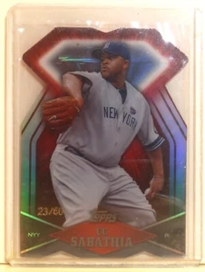 Topps Diamond Dig 2011 troquelado de diamante negro DDC-5 CC Sabathia 23/60 con revestimiento - Imagen 1 de 2