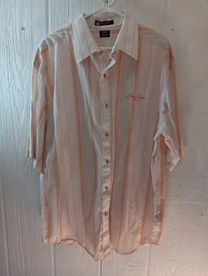 Camisa Sean John Para Hombres 3XL XXXL Informal Algodón Rayas Botón Frontal Firma Logo Foto 1 de 4