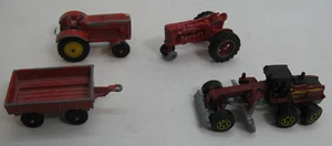 Lot Of (3) 1/64 Tractors Lot - Ertle, Tootsi, Mattel and Trailor - Picture 1 of 15
