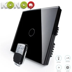 KONOQ Glas Panel Touch LED Licht Smart Switch: SCHWARZ FERNBEDIENUNG DIMMER 1GANG/1WAY - Bild 1 von 7