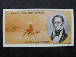 No.29 HUGH CLAPPERTON Famous Explorers REPRO by F.& J. Smith 1911 - Imagen 1 de 1
