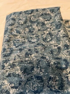 Vtg Quilt Fabric by Fabric Traditions 1998 Blues w Silver 43" x 53" - Picture 1 of 6