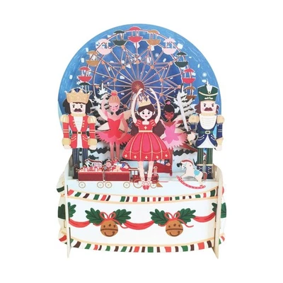 ALLJOY DESIGN Pop Up 3D Christmas Card The Nutcracker Freestanding Xmas Greeting Cards