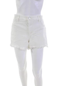 Joes Womens Cotton Zip Button Fray Bottom Light Wash Denim Shorts White Size EUR - Picture 1 of 6