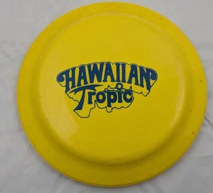 Disque volant vintage 9" Hawaii Tropic frisbee jaune bleu - Photo 1 sur 2