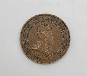 Centavo grande Canadá 1903 Eduardo VII centavo canadiense moneda cobre centavo - Imagen 1 de 2