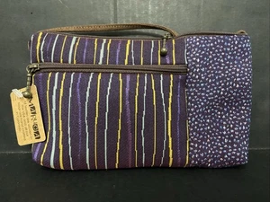 Bolso Bandolera Diseño Maruca Tapiz Púrpura Cremallera Bolsillo Frontal EE. UU. 8" X 5" NUEVO CON ETIQUETAS - Imagen 1 de 4