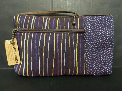 Bolso Bandolera Diseño Maruca Tapiz Púrpura Cremallera Bolsillo Frontal EE. UU. 8" X 5" NUEVO CON ETIQUETAS Foto 1 de 4