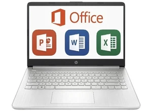 HP Laptop 14" with Full Lifetime Ms Office Windows 11 HD -8GB 256GB SSD-Win 11 - Picture 1 of 7