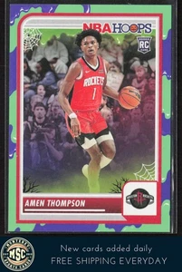 Amen Thompson 2023-24 Hoops Haunted Hoops Slime RC #86 Houston Rockets - Picture 1 of 2