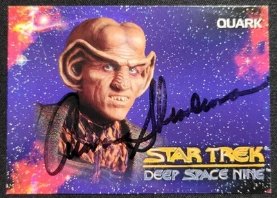 ARMIN SHIMERMAN AS QUARK ON CARD IP AUTO STAR TREK DEEP SPACE NINE - Image 1 of 2