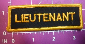 LIEUTENANT POLICE rocker patch-vintage Gemsco - Picture 1 of 3