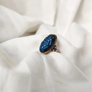 natural labradorite sterling silver ring size 7 - Picture 1 of 14