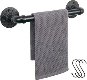 Industrial Pipe Towel Rack Towel Bar, Heavy Duty Wall Mounted Rustic Farmhous... - Picture 1 of 4