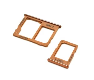 Original Samsung Galaxy J4 Plus SIM/SD Dual Sim Karten Halter Gold Tray Set - Picture 1 of 1