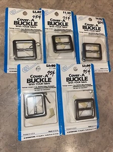 NOS Vintage EZ Cover A Buckle With Your Fabric Rounded Square 1” LOT OF 5 - Picture 1 of 2