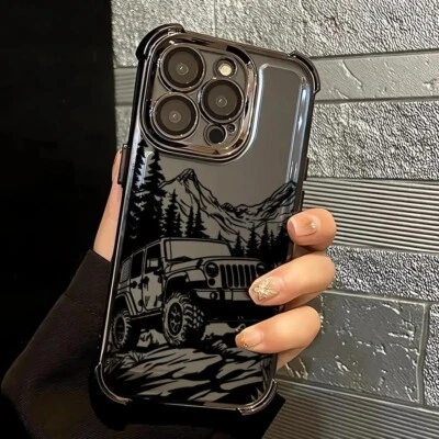 Funda transparente para teléfono Jeep Mountains para iPhone 16e 15 14 13 12 11 Pro Max Plus Mini Foto 1 de 4