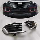 Fit For 2017-2019 Cadillac Xt5 Pair Front Fog Driving Light Bezel Cover Grille