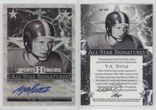 2017 Leaf Metal Sports Heroes All-Star Signatures Wave /25 YA Tittle Auto HOF