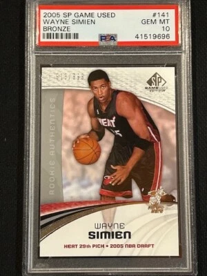 Wayne Simien 2005 SP Game Used Bronze #141 #913/999 RC NBA Miami Heat - PSA 10 - Image 1 of 3