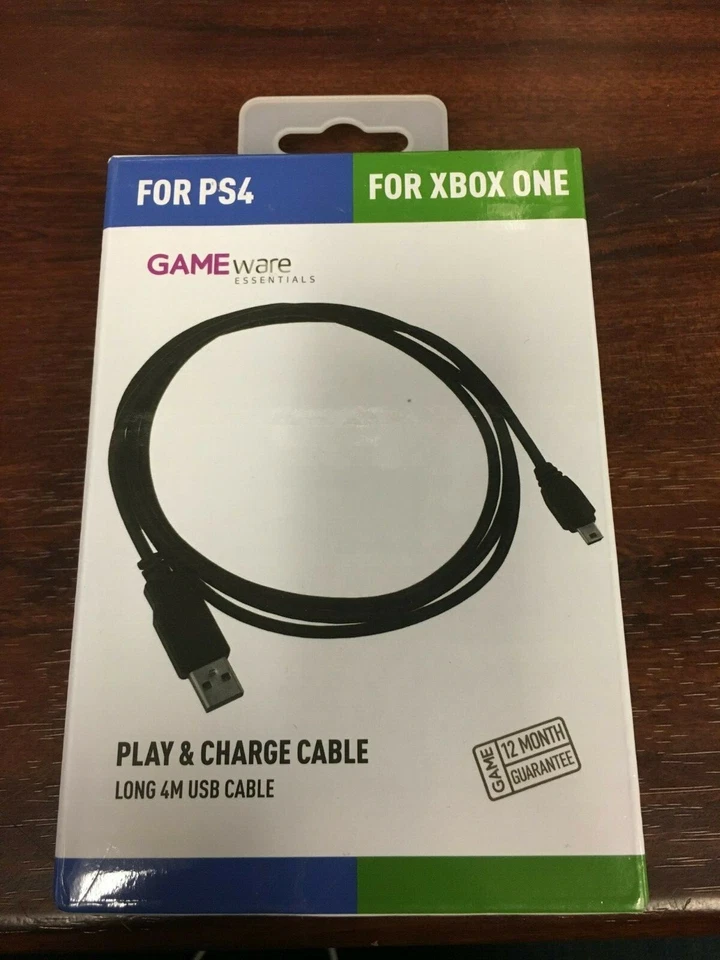 Cable GameWare 13' Play & Charge para Controladores Xbox One/PS4—Caja Abierta Nuevo Foto 1 de 1