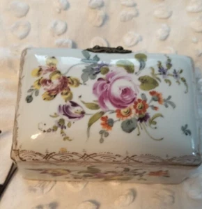 Vintage Schmuckschatulle Dresden Germany Floral Time Kapsel 60er Jahre alles dabei - Bild 1 von 12