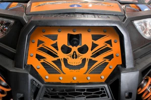 Steel Grille HAVOC for 2017-2018 Polaris RZR 1000 XP Ride Command SPECTRA ORANGE - Picture 1 of 3
