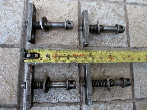 4 Bolts Screws & Nuts French Antique Bed Or Other Old Furniture Unused 2-1/4" Cover