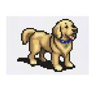 Large 'Pixel Art Golden Retriever Dog' Temporary Tattoo (TO00067953)