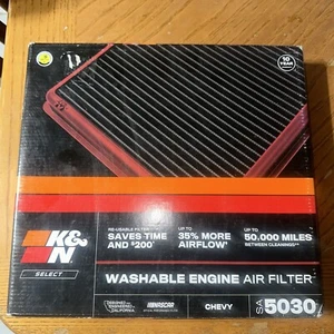 K&N Select Washable Engine Air Filter SA 5030 33-5030 Chevrolet Chevy GMC SEALED - Picture 1 of 2