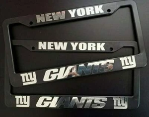 - SET de 2 - New York Giants Plastic License Plate Frames - Imagen 1 de 2