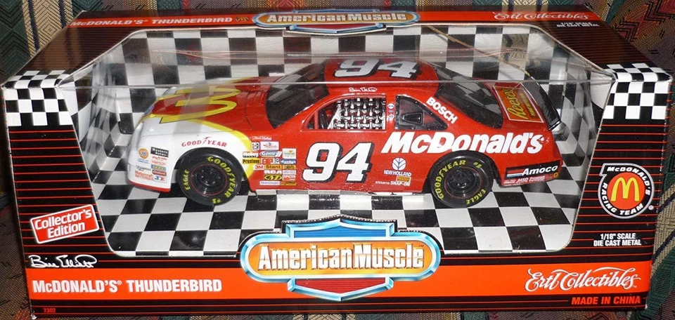 1:18 Ertl Nascar #94 Bill Elliott T-Bird 'McDonald's' Foto 1 de 1