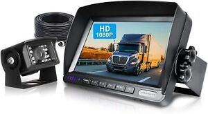 7" Reverse Camera Car Back Up Camera System 1080P HD Monitor For RV Truck Van