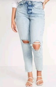 Jeans donna nuovi con etichette Old Navy Curv Hi Wst But Fly OG strappo dritto alla caviglia taglia 0 Pet - Foto 1 di 8