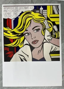 Póster de pared Roy Lichtenstein - Cool Yellow Hair Girl - Pop Art Repro - Imagen 1 de 3