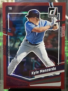 2023 Donruss Baseball Base Holo Red #147 Kyle Manzardo /2023 - Tampa Bay Rays - Picture 1 of 5