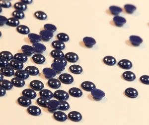 Hotfix Ceramic Stones DARK BLUE 4mm dunkelblau zum aufbügeln Strasssteine - Picture 1 of 18