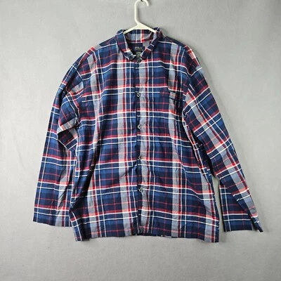 POLO Ralph Lauren Ropa de Dormir Para Hombre Camisa Grande Azul Rojo Pijama a Cuadros Top Poni Foto 1 de 4