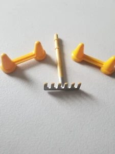 FISHER PRICE HUSKY HELPERS CONSTRUCTION ACCESSORIES TRAFFIC CONES RAKE - Picture 1 of 4