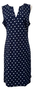 Lands End Damen Kleid Tunika Baumwolle Freizeit Taschen Blau Größe M - Bild 1 von 7