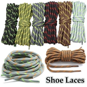 Round Shoe Laces Thick Shoelaces Strong Walking Hiking Boot Sneakers 90cm~200cm - Picture 1 of 27
