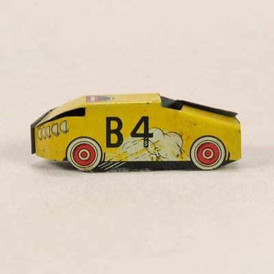 Coche de carreras de 1930 B4 galletas Jack palomitas de maíz vintage juguete de hojalata premio Foto 1 de 4