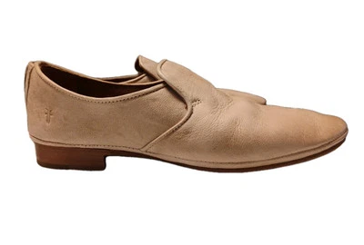 Zapato mocasín plano de cuero marrón sin cordones Frye Ashley 79937 para mujer talla 7,5 M Foto 1 de 4