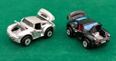 Micro Machines Deluxe Porsche 959 Silver & Black Opening Doors/Hood/Trunk - Image 1 of 4