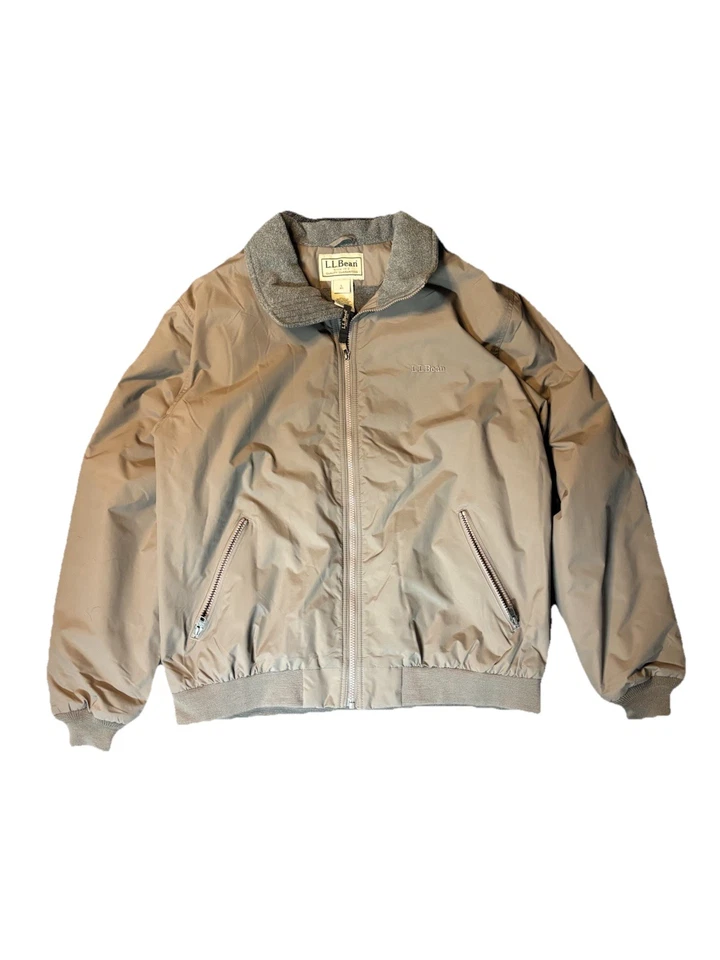 Chaqueta Bomber LL Bean Tan De Colección Roja Forrada a Cuadros Cremallera Completa Para Hombre ¡¡¡Grande!!! ¡Hong Kong! Foto 1 de 4