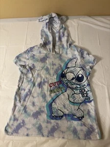 Disney Stitch Girls Hooded Shirt Size 10 - Picture 1 of 3