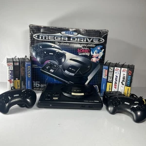 Sega Megadrive Console Mk1 Boxed With Inserts + 9 GAMES - FULLY WORKING - Picture 1 of 14