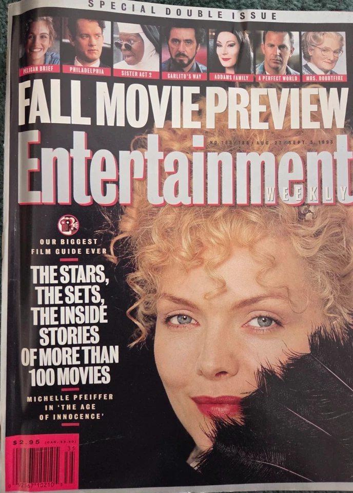 ENTERTAINMENT WEEKLY August 27 September 3 1993 Movie Preview Michelle Pfeiffer - Image 1 of 1