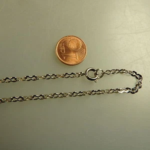 UNGETRAGEN = Doppelflachanker Collier Halskette versilbert 2,3 mm 43 cm (41457) - Picture 1 of 2